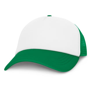 Printwear Cruise Mesh Cap - White Front (White/Kelly Green)