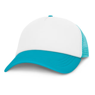 Printwear Cruise Mesh Cap - White Front (White/Light Blue)