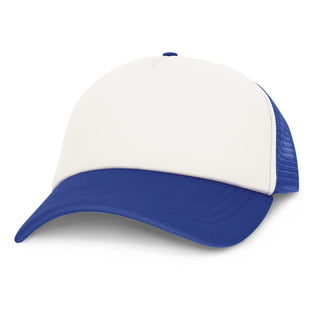 Printwear Cruise Mesh Cap - White Front (White/Royal Blue)