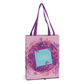 Harbour Compact Cotton Tote Bag (Red) — Open