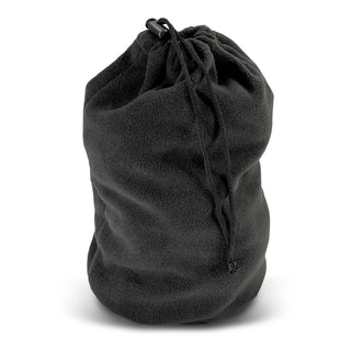 Printwear Polar Fleece Drawstring Bag (Black)