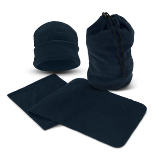 Printwear Seattle Scarf and Beanie Set (Navy)