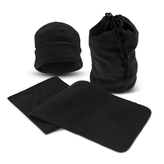 Printwear Seattle Scarf and Beanie Set (Black)