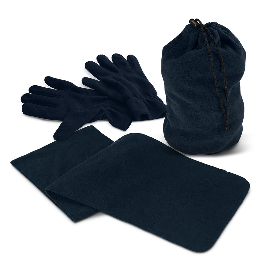 Thermal Scarf and Gloves Set (Navy)