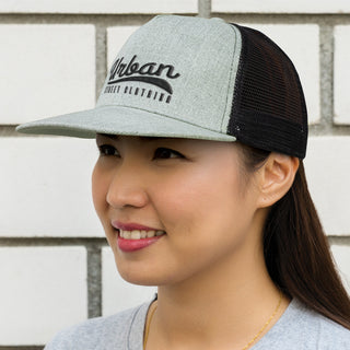 Printwear Jackson Flat Peak Trucker Cap (Light Grey/Black)