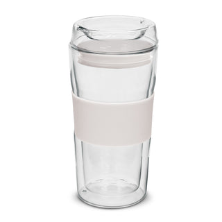 Agogo Divino Double Wall Glass Cup (White)