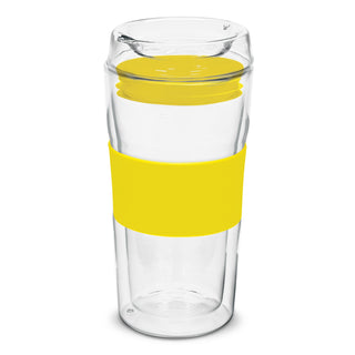 Agogo Divino Double Wall Glass Cup (Yellow)