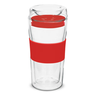 Agogo Divino Double Wall Glass Cup (Red)