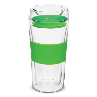 Agogo Divino Double Wall Glass Cup (Bright Green)