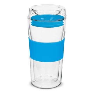 Agogo Divino Double Wall Glass Cup (Light Blue)