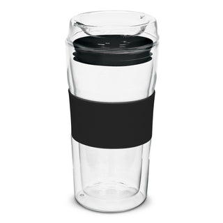 Agogo Divino Double Wall Glass Cup (Black)