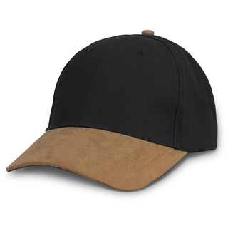 Printwear Outback Suede Peak Cap (Black)