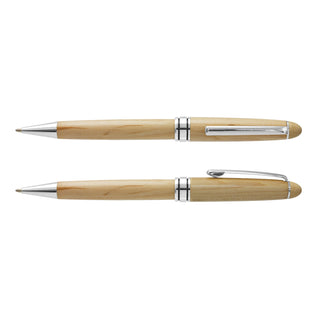 Agogo Supreme Wood Pen (Natural/Silver)