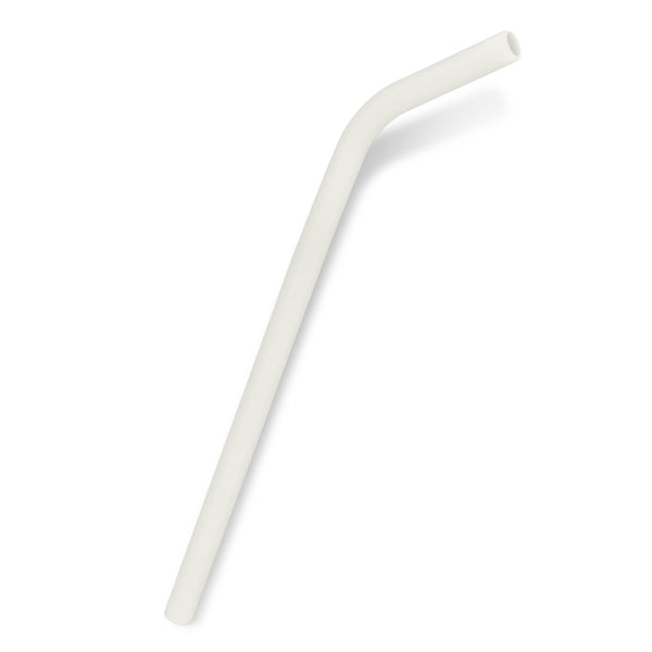 Flax Silicone Straw (White)