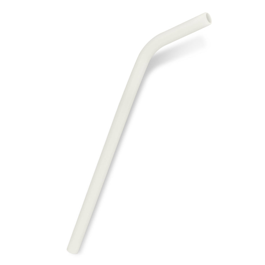 Flax Silicone Straw (White)