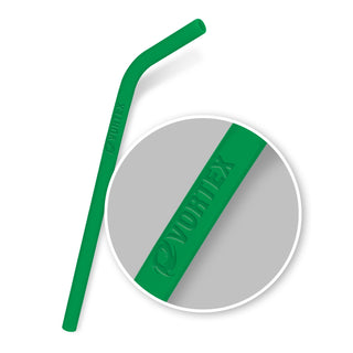 Flax Silicone Straw (Pink) — Debossed