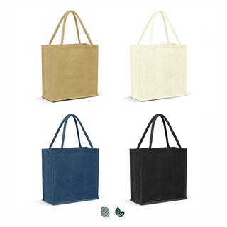 Greystone Jute Tote Bag - Colour Match (Black) — Impact Aware
