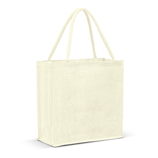 Printwear Monza Jute Tote Bag - Colour Match (White)