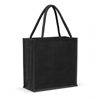 Printwear Monza Jute Tote Bag - Colour Match (Black)