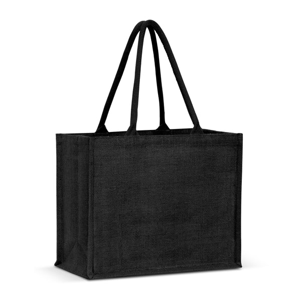 Weft Jute Tote Bag - Colour Match (Black)