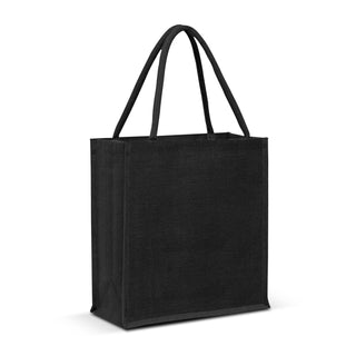 Printwear Lanza Jute Tote Bag - Colour Match (Black)