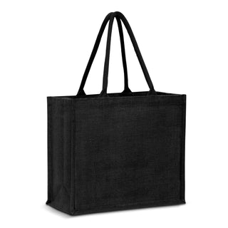 Printwear Modena Jute Tote Bag - Colour Match (Black)