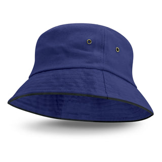 Printwear Bondi Bucket Hat - Black Sandwich Trim (Royal Blue)