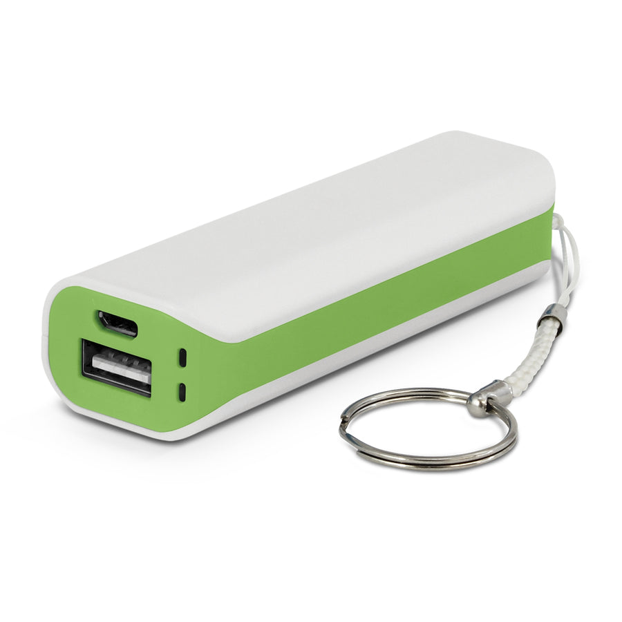 Compact Power Bank (White/Bright Green)