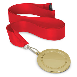 Crest Medal - 65mm (Gold) — Red/Gold