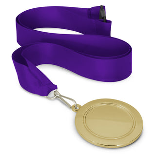 Crest Medal - 65mm (Orange) — Purple/Gold