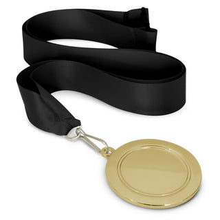 Crest Medal - 65mm (Light Blue) — Blue/Gold