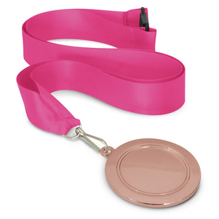 Crest Medal - 65mm (Dark Green) — Pink/Bronze