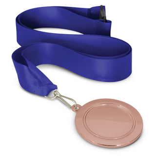 Crest Medal - 65mm (Pink) — Dark Blue/Bronze