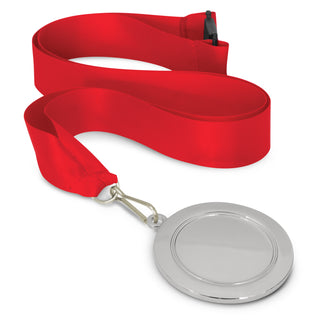 Crest Medal - 65mm (Dark Green) — Red/Silver
