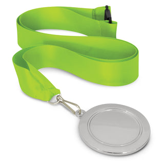 Crest Medal - 65mm (Dark Blue) — Bright Green/Silver