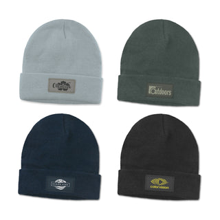 Printwear Everest Beanie with Patch (Light Grey)