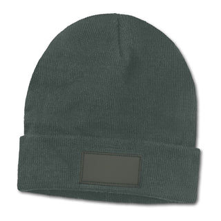 Printwear Everest Beanie with Patch (Dark Grey)