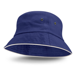 Printwear Bondi Bucket Hat - White Sandwich Trim (Royal Blue)