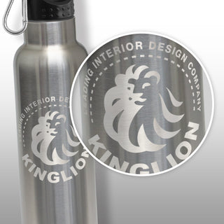 Fiord Vacuum Bottle - Stainless (Black) — Laser Engraving