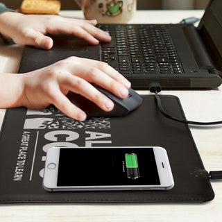 Agogo Davros Wireless Charging Mouse Mat (Black)