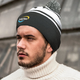 Printwear Commodore Beanie with Pom Pom (Black)