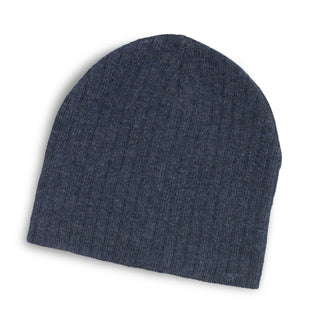 Printwear Nebraska Heather Cable Knit Beanie (Navy)