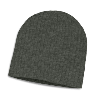 Printwear Nebraska Heather Cable Knit Beanie (Charcoal)