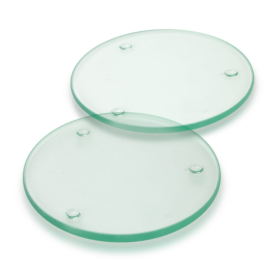 Clarity Glass Coaster - Set of 2 - Round (Clear)