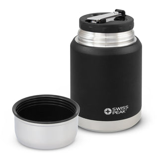 Swiss Peak Elite Copper Vacuum Food Container (Black) — Lid Off