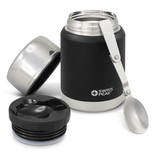 Swiss Peak Elite Copper Vacuum Food Container (Black) — Open