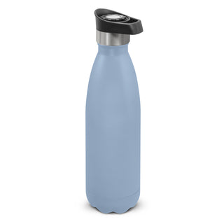 Agogo Mirage Powder Coated Vacuum Bottle - Push Button Lid (Pale Blue)