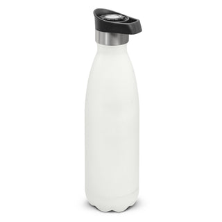 Agogo Mirage Powder Coated Vacuum Bottle - Push Button Lid (White)