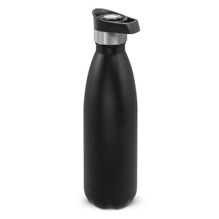 Agogo Mirage Powder Coated Vacuum Bottle - Push Button Lid (Black)