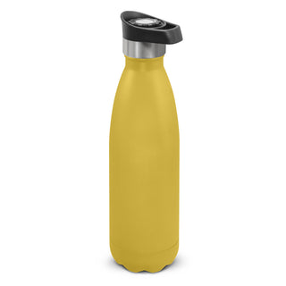 Agogo Mirage Powder Coated Vacuum Bottle - Push Button Lid (Mustard)